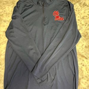 Men’s Ole Miss quarter zip pullover. Size XL